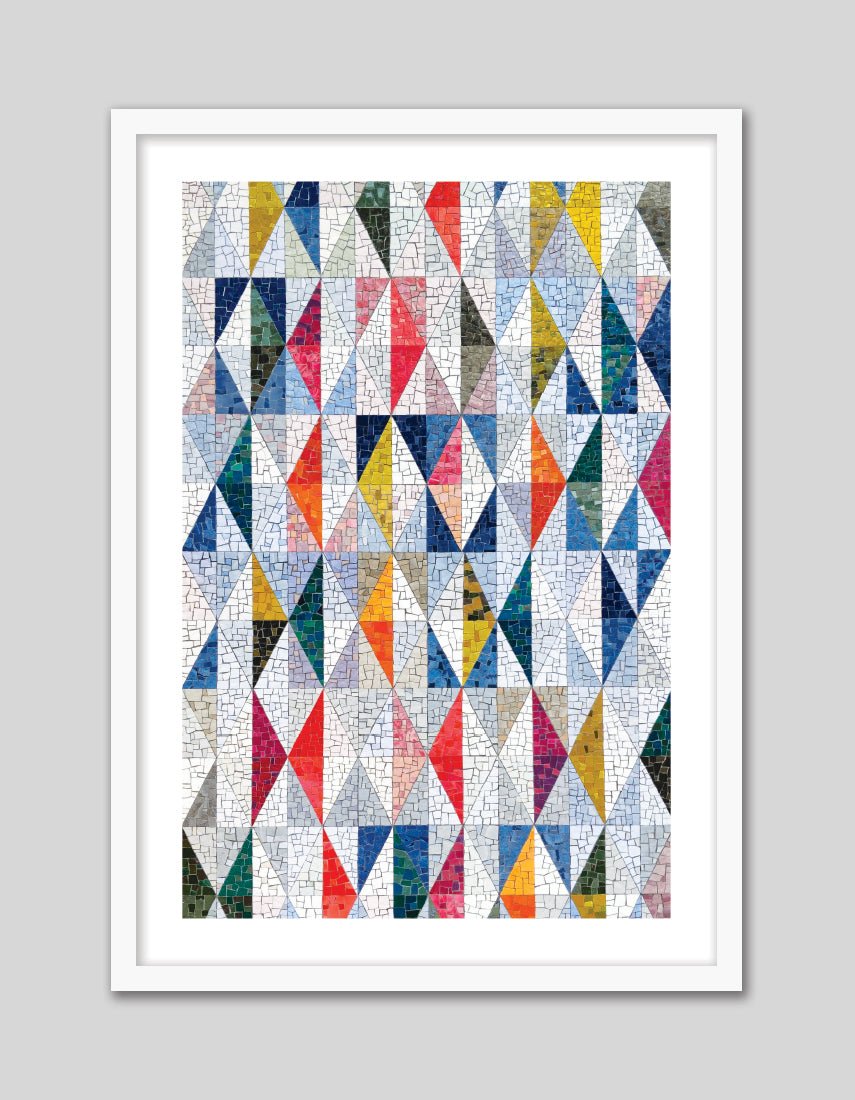 Mosaic Triangles - The Good Poster Co. - Paper Size : 29.7 x 42.0 cm A3