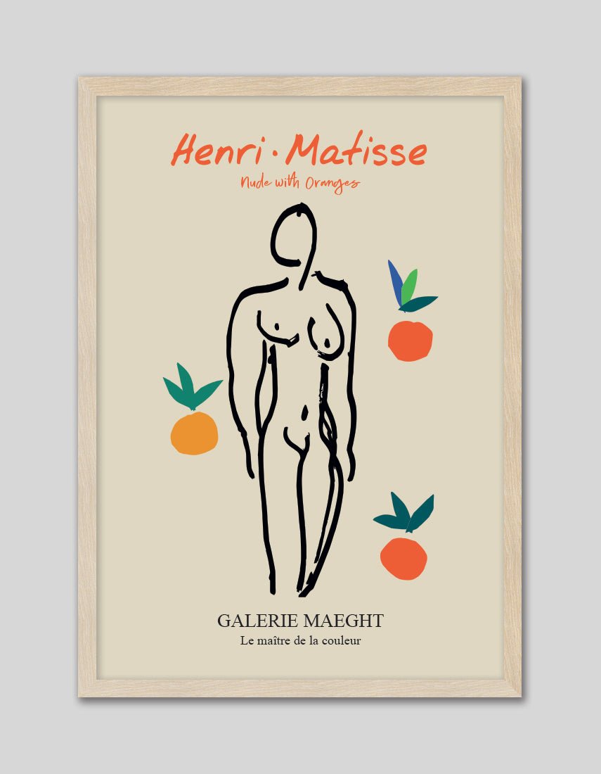 Nude with Oranges - The Good Poster Co. - Paper Size : 29.7 x 42.0 cm A3