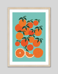 Orange Harvest Blue - The Good Poster Co. - Paper Size : 29.7 x 42.0 cm A3