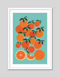 Orange Harvest Blue - The Good Poster Co. - Paper Size : 29.7 x 42.0 cm A3