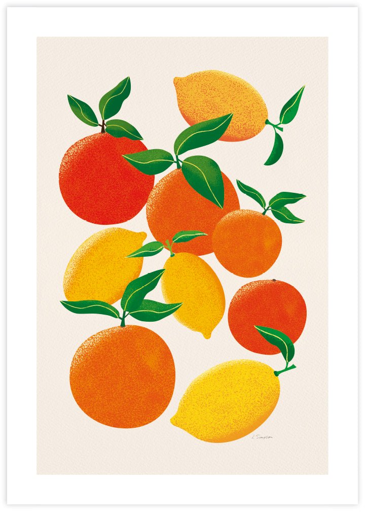 Oranges & Lemons - The Good Poster Co. - Paper Size : 29.7 x 42.0 cm A3