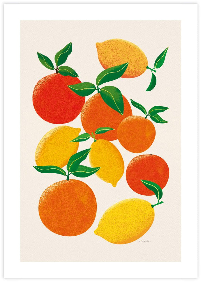 Oranges & Lemons - The Good Poster Co. - Paper Size : 29.7 x 42.0 cm A3