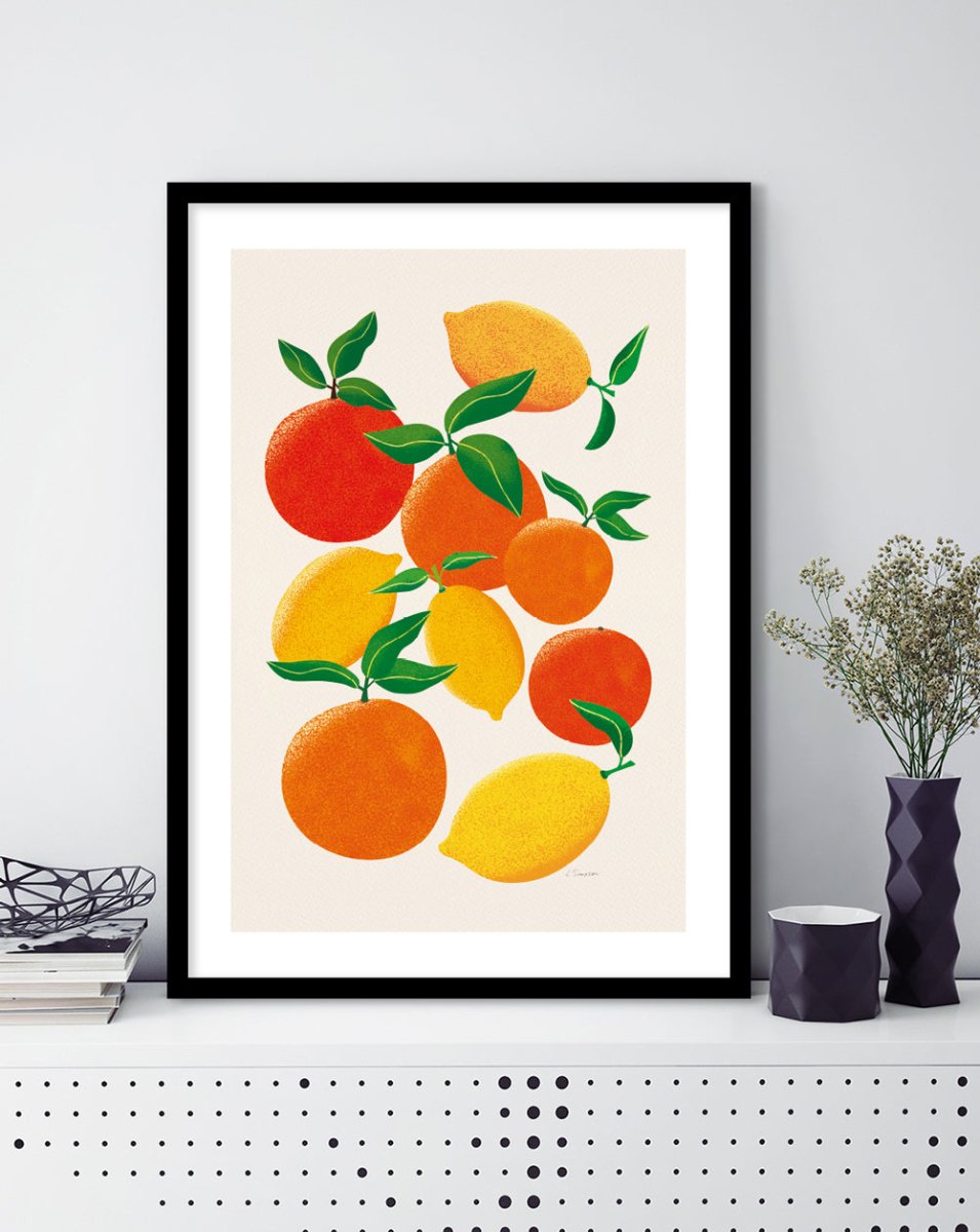 Oranges & Lemons - The Good Poster Co. - Paper Size : 29.7 x 42.0 cm A3