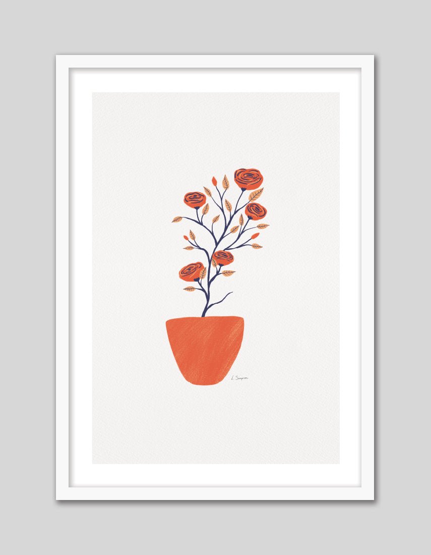 Potted Camellias - The Good Poster Co. - Paper Size : 29.7 x 42.0 cm A3