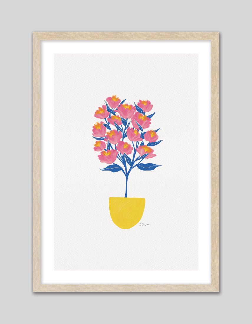 Potted Peonies - The Good Poster Co. - Paper Size : 29.7 x 42.0 cm A3