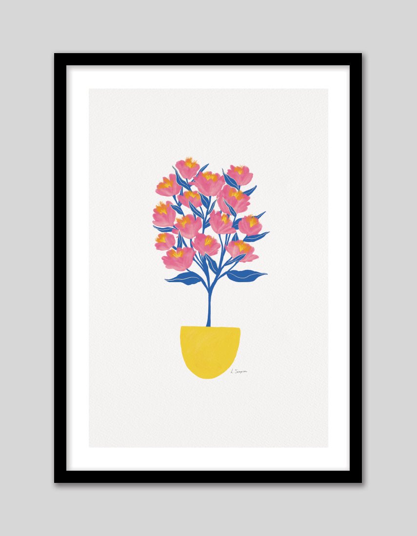 Potted Peonies - The Good Poster Co. - Paper Size : 29.7 x 42.0 cm A3