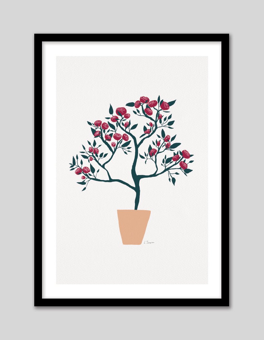 Potted Roses - The Good Poster Co. - Paper Size : 29.7 x 42.0 cm A3