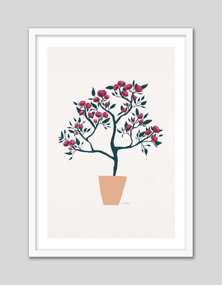 Potted Roses - The Good Poster Co. - Paper Size : 29.7 x 42.0 cm A3
