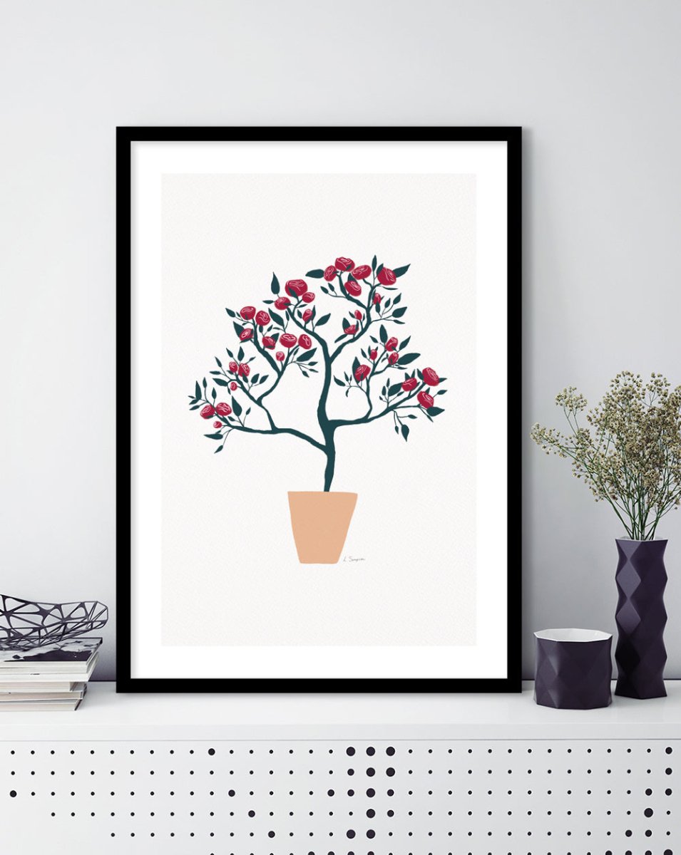 Potted Roses - The Good Poster Co. - Paper Size : 29.7 x 42.0 cm A3