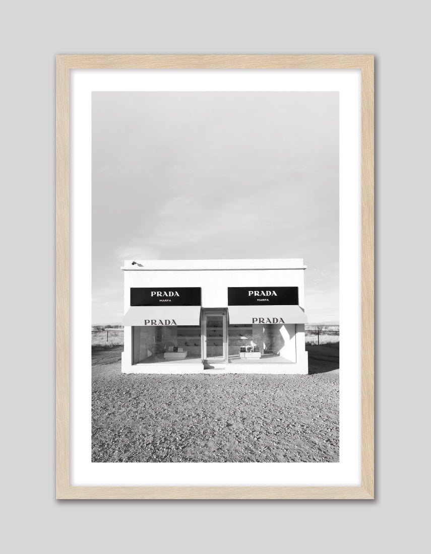 Fashionista Photography – Prada Marfa Black & White Print – The