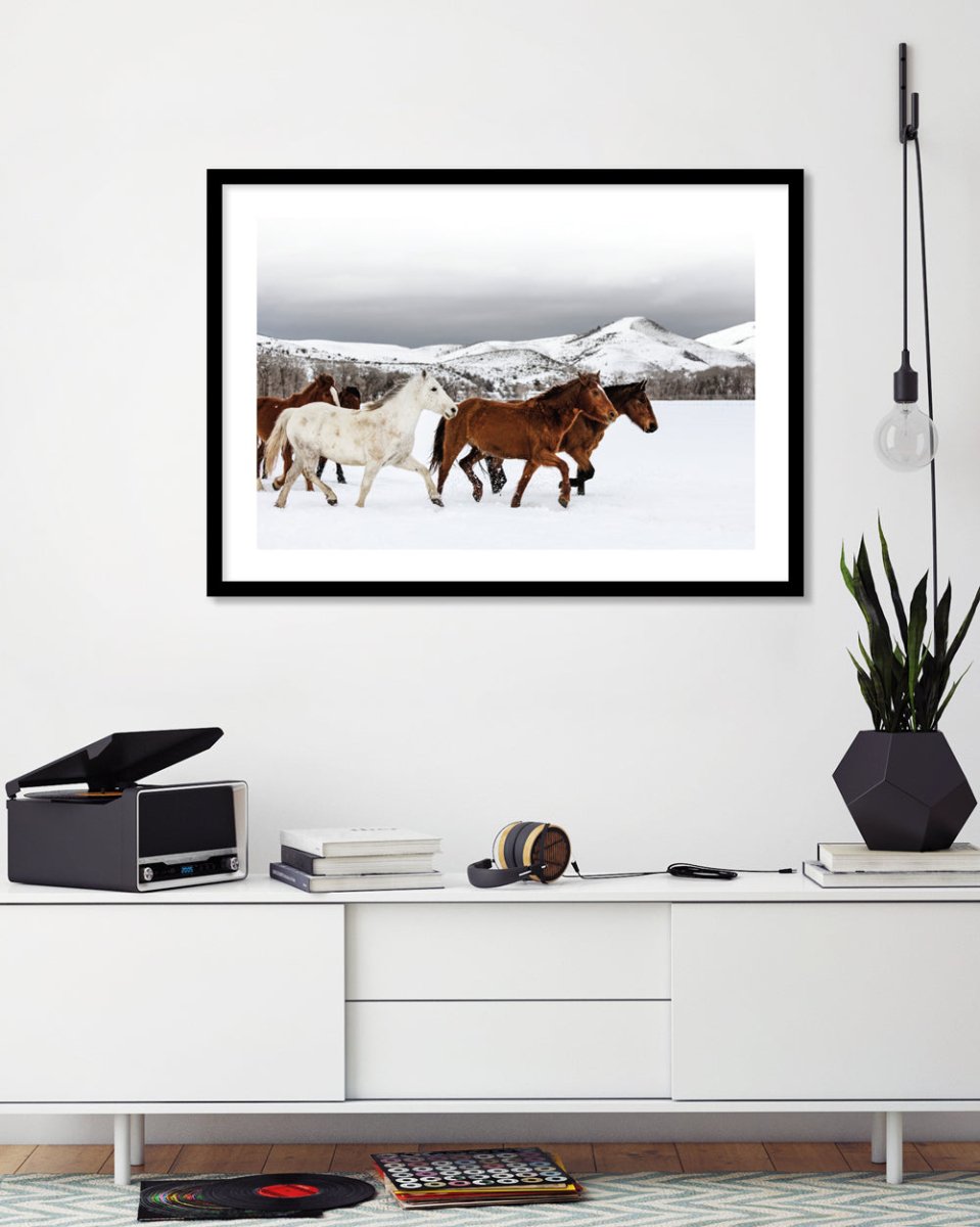 Snow Horses - The Good Poster Co. - Paper Size : 42.0 x 59.4 cm A2