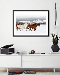 Snow Horses - The Good Poster Co. - Paper Size : 42.0 x 59.4 cm A2