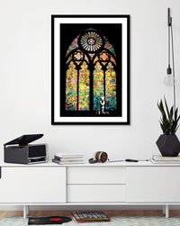 Stained Glass Window - The Good Poster Co. - Paper Size : 29.7 x 42.0 cm A3