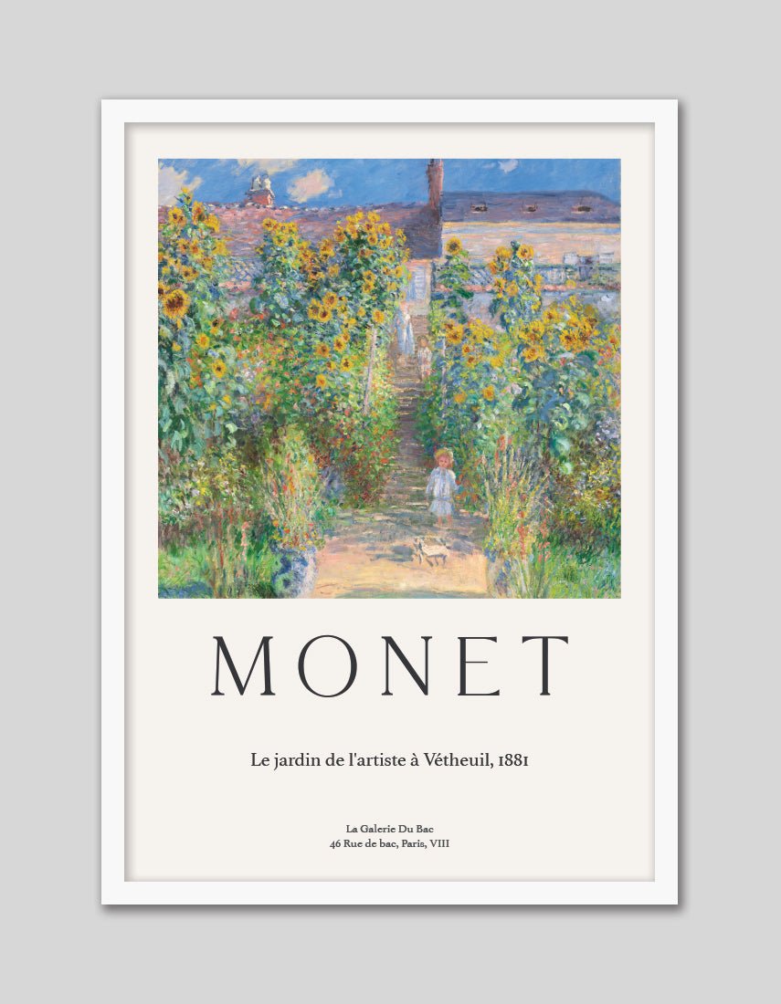 The Artist's Garden at Vétheuil - The Good Poster Co. - Paper Size : 29.7 x 42.0 cm A3