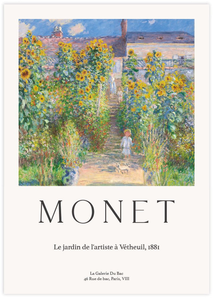 The Artist's Garden at Vétheuil - The Good Poster Co. - Paper Size : 29.7 x 42.0 cm A3