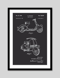 Vespa Patent - The Good Poster Co. - Paper Size : 29.7 x 42.0 cm A3