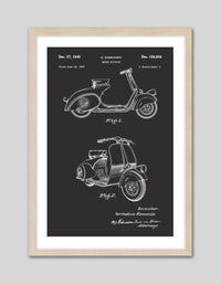 Vespa Patent - The Good Poster Co. - Paper Size : 29.7 x 42.0 cm A3