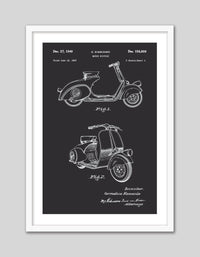 Vespa Patent - The Good Poster Co. - Paper Size : 29.7 x 42.0 cm A3