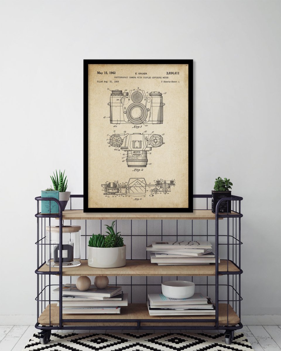Vintage Camera Patent - The Good Poster Co. - Paper Size : 29.7 x 42.0 cm A3